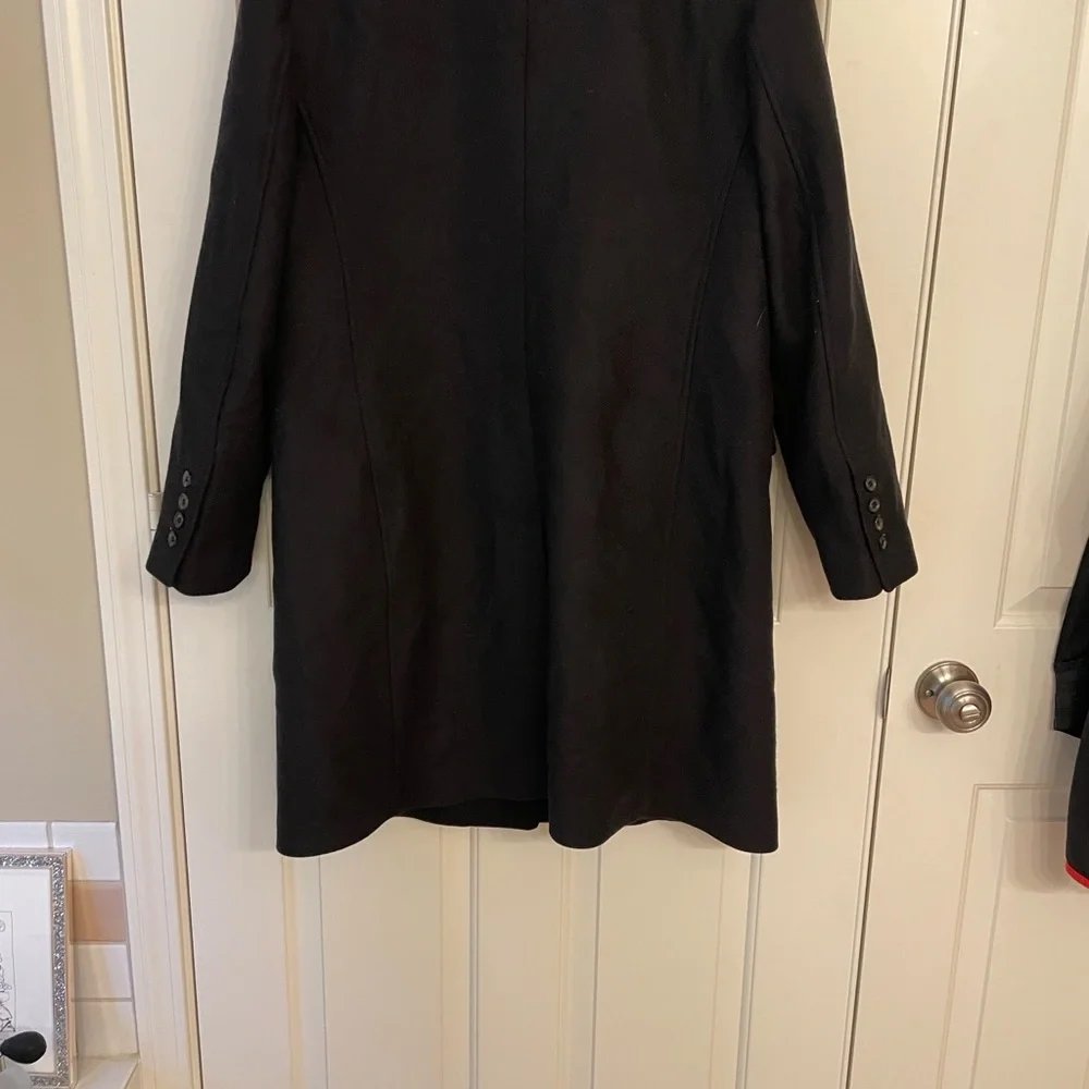 Zara Manteco wool blend black coat Large - Picture 8 of 10